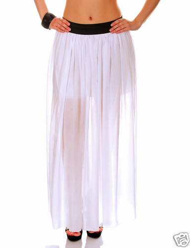 Cute Holiday Pull On Maxi Skirt Summer Trendy Colours 1/3 Lined UK 8-14 ...